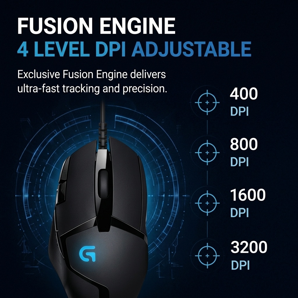 Logitech G402 Wired RGB Gaming - Esports Gaming Logos review and price