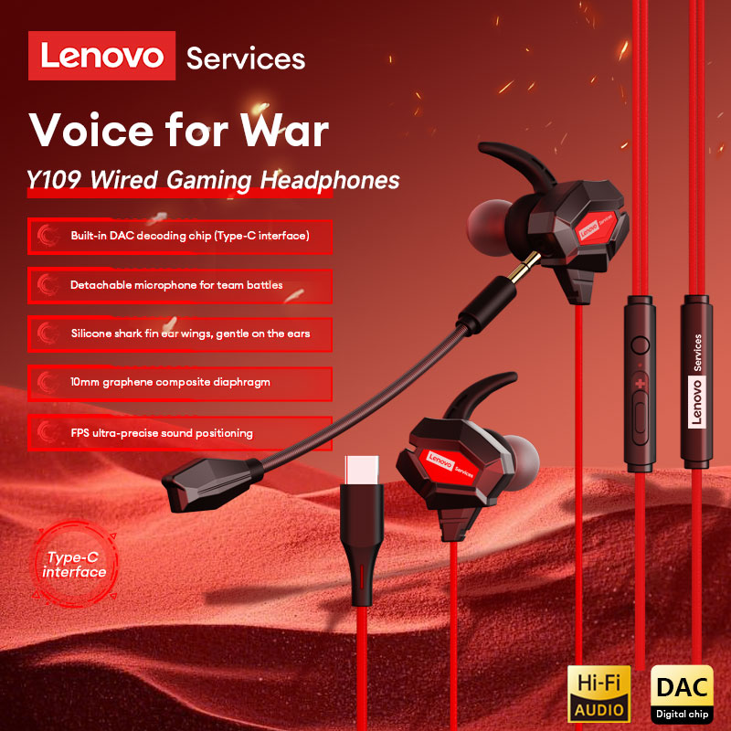 Lenovo Y109 Wired Gaming Heads - Esports Gaming Phone review and price